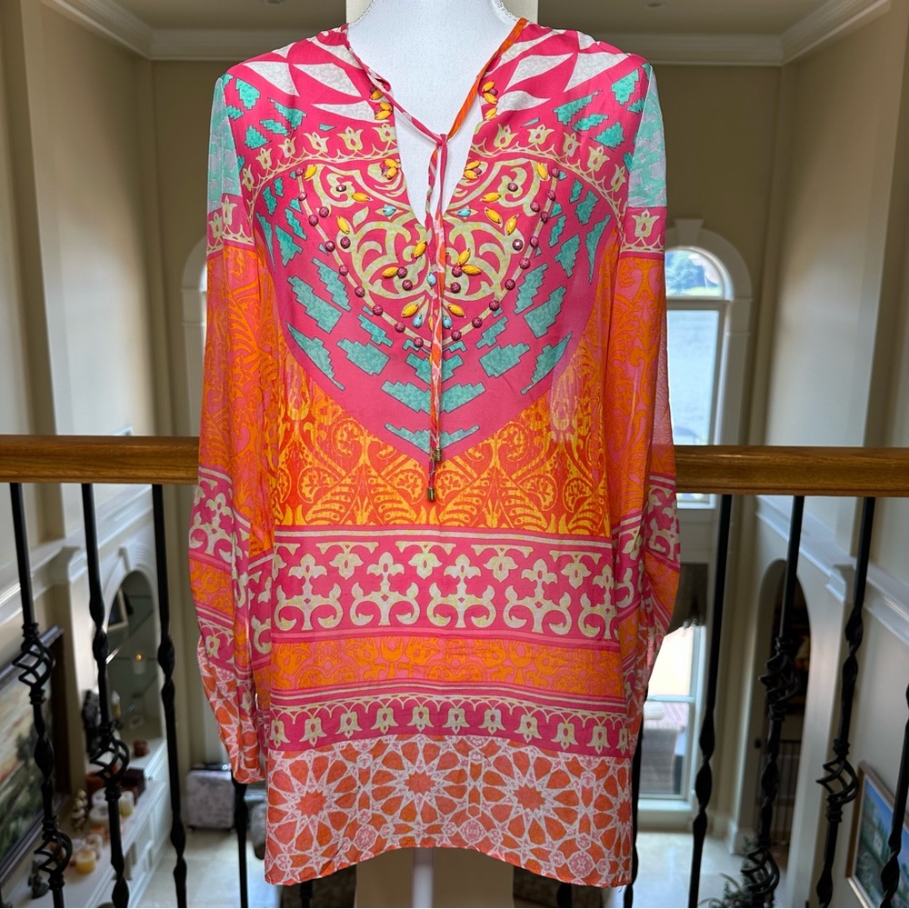 Hale Bob Cabana, Tunic blouse. Size M. Good condition. See photos